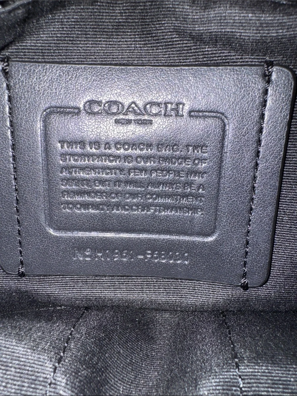 Coach Black Leather Laptop Brief Bag with Shoulder Strap